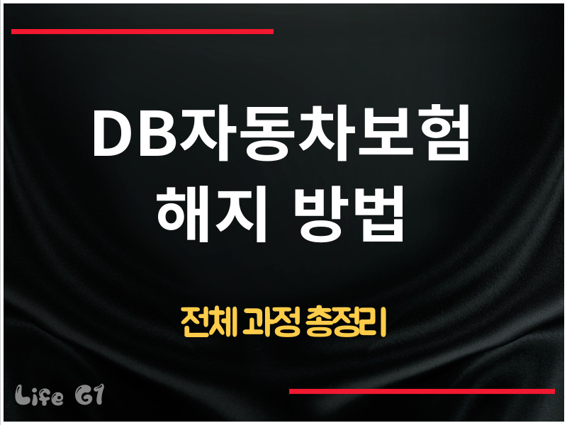 DB자동차보험 해지 방법