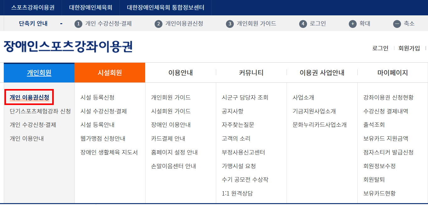 장애인스포츠강좌이용권, 홈페이지 바우처 신청 방법! 사용처까지 1 장애인스포츠강좌이용권 신청