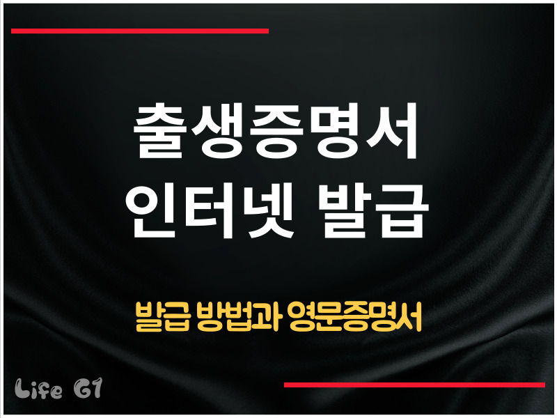 출생증명서 인터넷 발급 방법