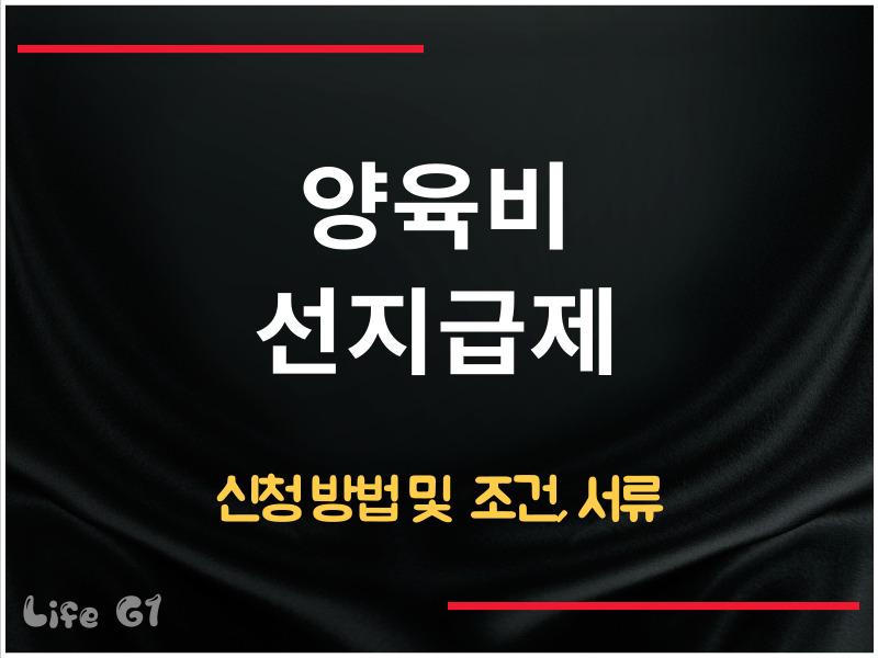 양육비 선지급제 신청