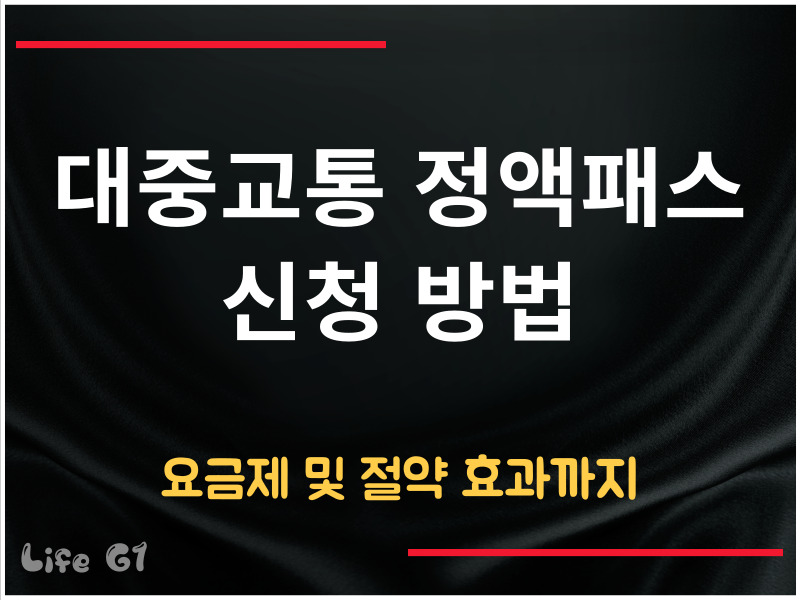 대중교통 정액패스 신청 방법