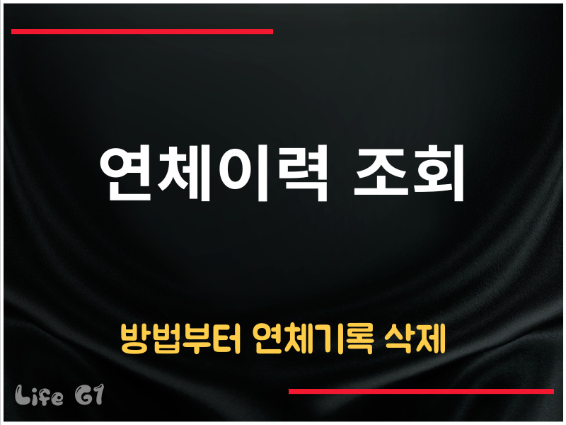 연체이력 조회 방법
