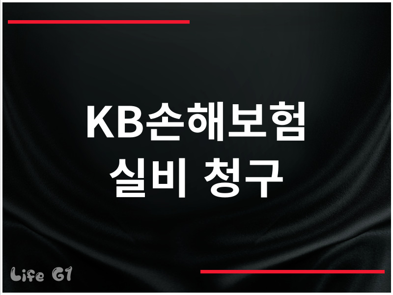KB손해보험 실비 청구 서류