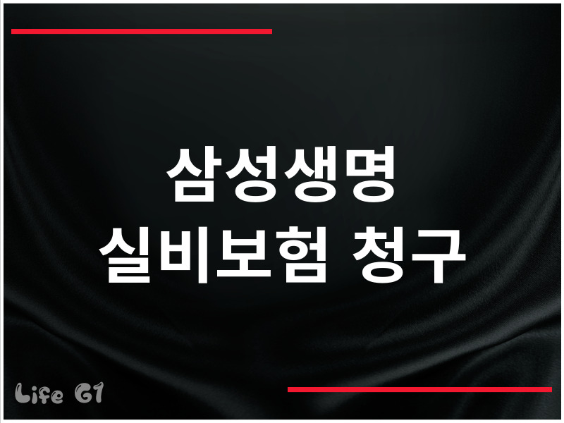 삼성생명 실비보험 청구서류