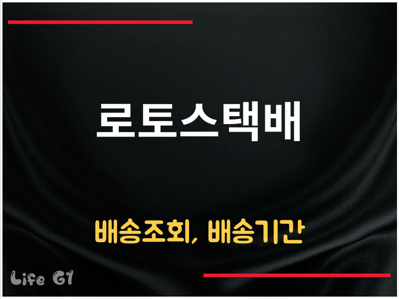 로토스택배 배송조회